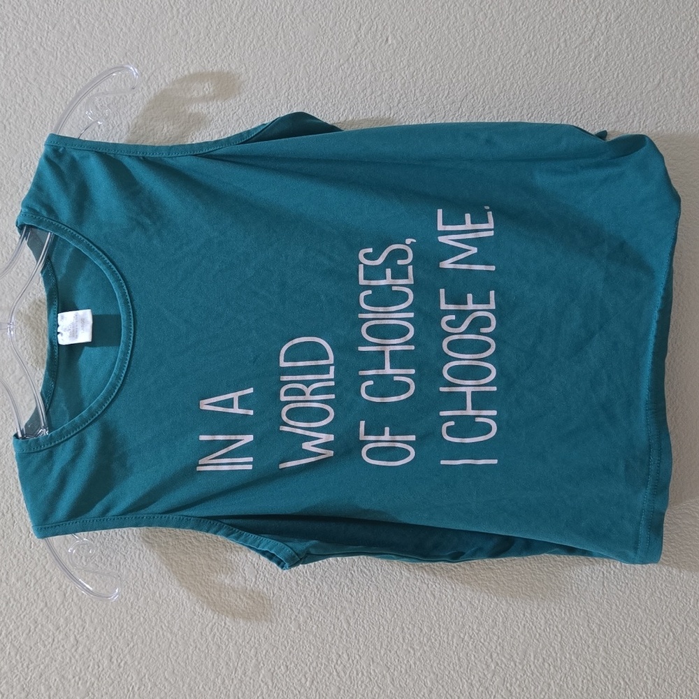 Women's Sleeveless Casual Top Teal Color - Large